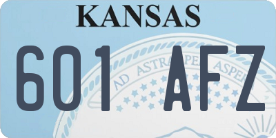 KS license plate 601AFZ