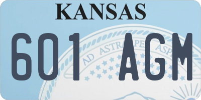 KS license plate 601AGM