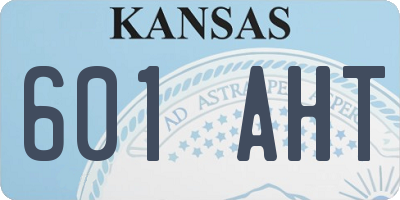 KS license plate 601AHT