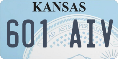 KS license plate 601AIV