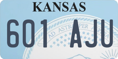 KS license plate 601AJU