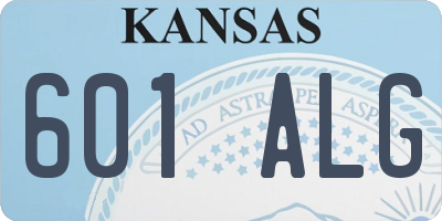 KS license plate 601ALG