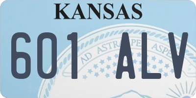 KS license plate 601ALV