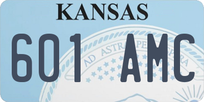 KS license plate 601AMC