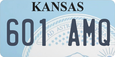 KS license plate 601AMQ