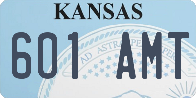 KS license plate 601AMT
