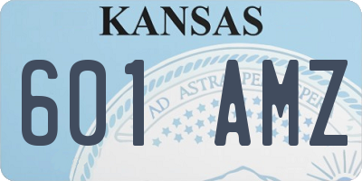 KS license plate 601AMZ