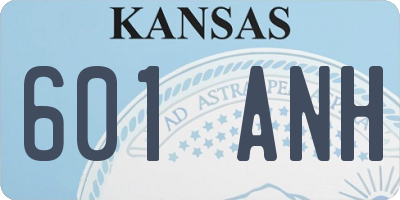 KS license plate 601ANH