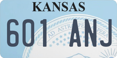 KS license plate 601ANJ