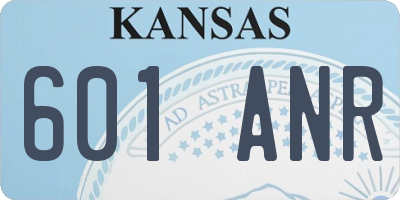 KS license plate 601ANR