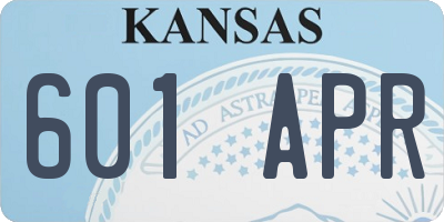 KS license plate 601APR