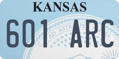 KS license plate 601ARC
