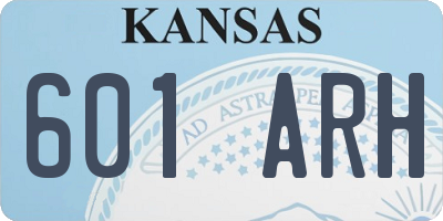 KS license plate 601ARH