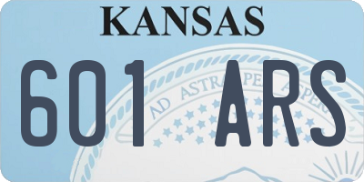 KS license plate 601ARS