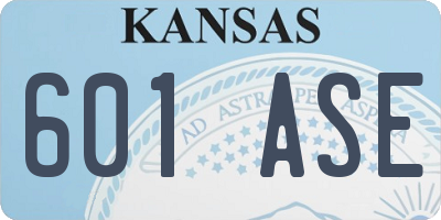 KS license plate 601ASE