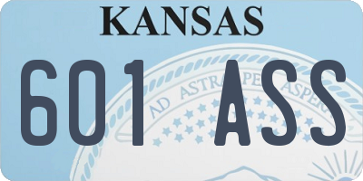 KS license plate 601ASS