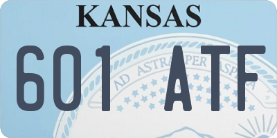 KS license plate 601ATF