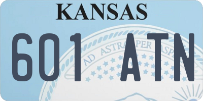 KS license plate 601ATN