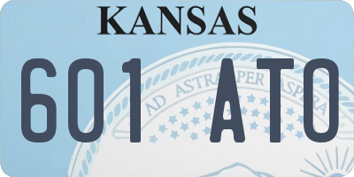 KS license plate 601ATO