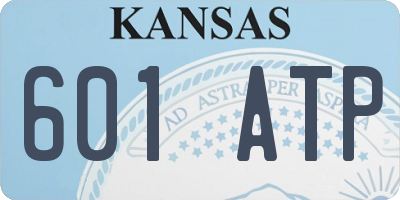 KS license plate 601ATP