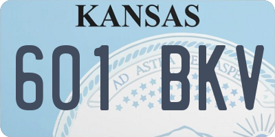 KS license plate 601BKV
