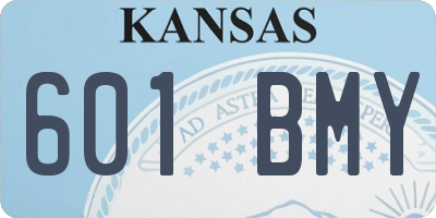 KS license plate 601BMY