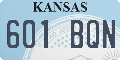 KS license plate 601BQN