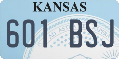 KS license plate 601BSJ