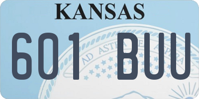 KS license plate 601BUU