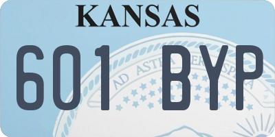 KS license plate 601BYP