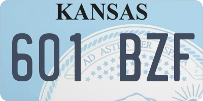 KS license plate 601BZF