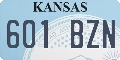 KS license plate 601BZN