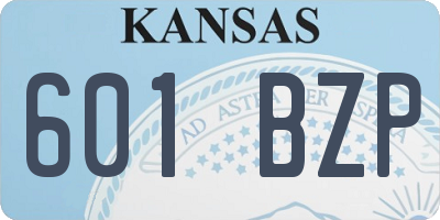 KS license plate 601BZP