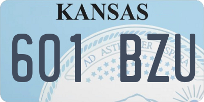 KS license plate 601BZU