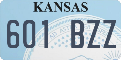 KS license plate 601BZZ