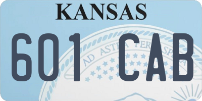 KS license plate 601CAB