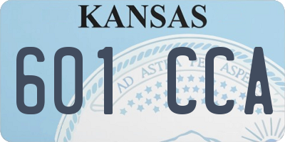 KS license plate 601CCA