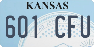 KS license plate 601CFU