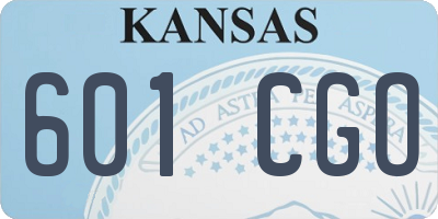 KS license plate 601CGO