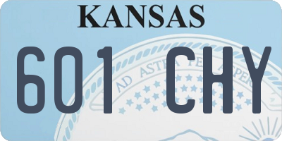 KS license plate 601CHY