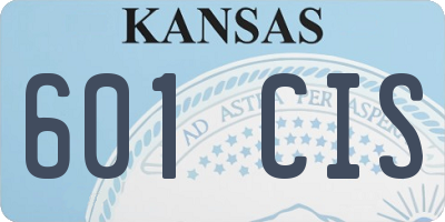 KS license plate 601CIS