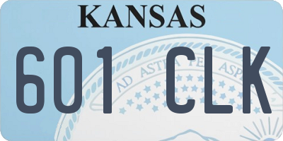 KS license plate 601CLK