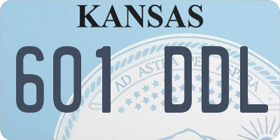 KS license plate 601DDL
