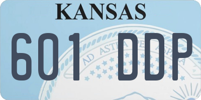 KS license plate 601DDP