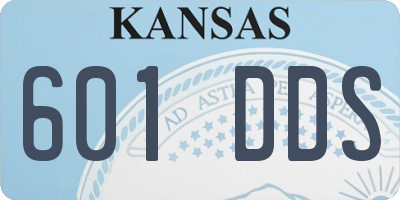 KS license plate 601DDS