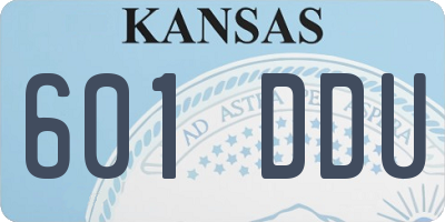 KS license plate 601DDU