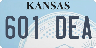 KS license plate 601DEA