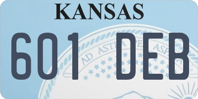 KS license plate 601DEB