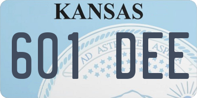 KS license plate 601DEE