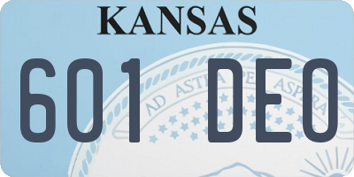 KS license plate 601DEO